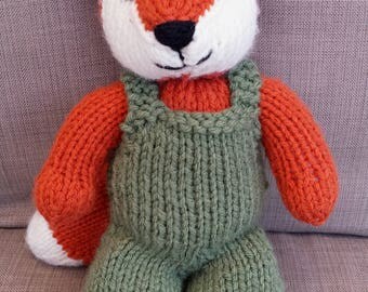 knit fox toy