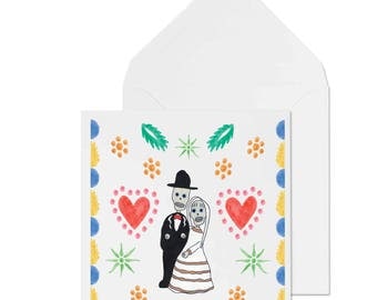 Mexican Day of the Dead Skeleton Greetings Card