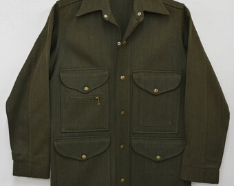 Vintage 40s Penney's Whipcord Jacket Cruiser Style 44" Chest Hunting Photography
