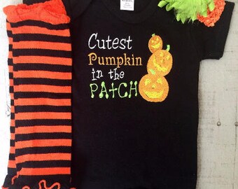 Cutest Pumpkin in the Patch, Halloween Onesie, Halloween Outfit
