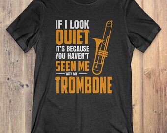 T-Shirt Trombone Rétro - Cadeau Musique Pour Tromboniste & Fan De Cuivres