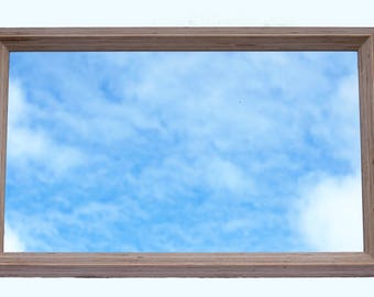 Large birch plywood mirror