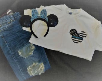 thin blue line mickey mouse