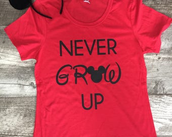 disney never grow up shirt