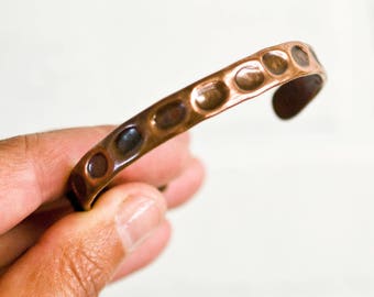 large, 1/4", copper cuff, copper jewelry, copper, metal, 100% copper, hammered metal, hammered copper, bracelet, stacylynnc, handmade