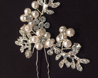 Bridal Rhinestone Hair Stick, Decorative Hairpin, Wedding Hairpin, Bridal Haripin (R930)