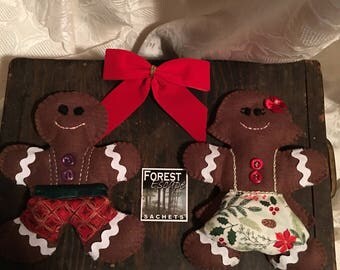 Sachet fragrance! GINGERBREAD SACHETS vanilla, cinnamon, clove, coconut and maple! Home decor for Christmas!