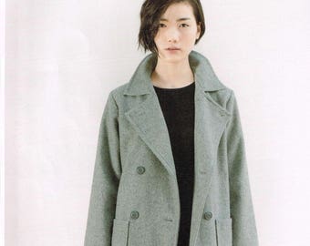 Simple Autumn / Winter Dress Pattern, Aoi Koda - Japanese Sewing Pattern Book for Women Clothing, Easy Sewing Tutorial, Coat, Jacket, B1849