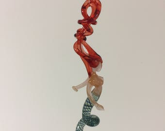 Blown Glass Mermaid Hanging Window Ornament - Ariel is Beautiful!