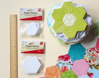Hexagon Paper Pieces - EPP Papers - 1" Hexagons - 1 1/2" Hexagons - Hexies - SewEasy Paper Pieces