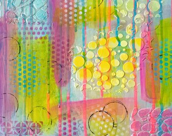 Mixed Media Textured Art Ready to Hang