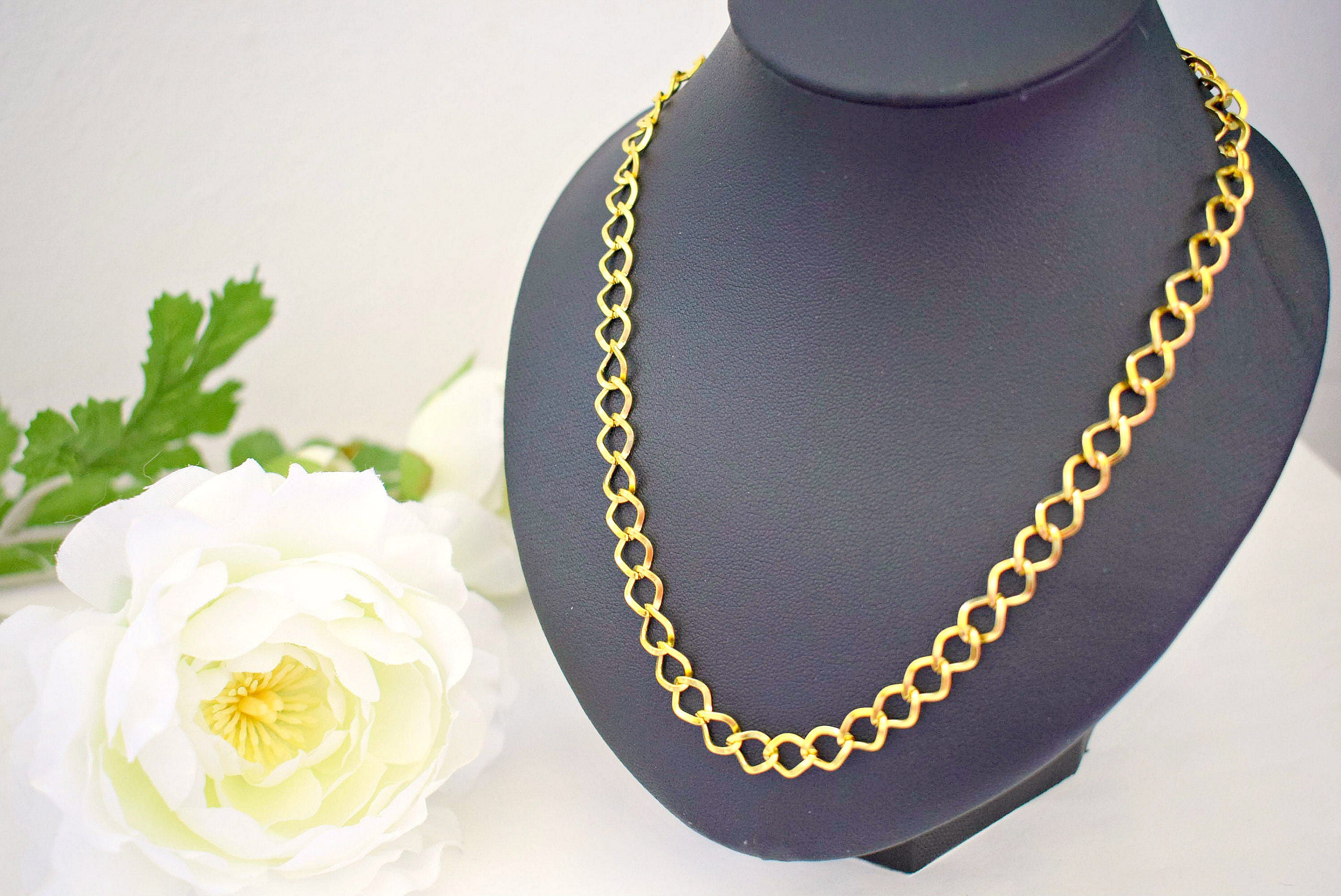 Gold Chain Necklace Everyday Jewelry Plain Necklace