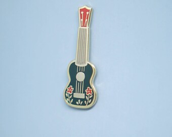 Ukulele Enamel Pin // Hard Enamel - Enamel Pin - Pin - Lapel Pin - Flair - Brooch - Collar Pin - Hat Pin - By Justine Gilbuena
