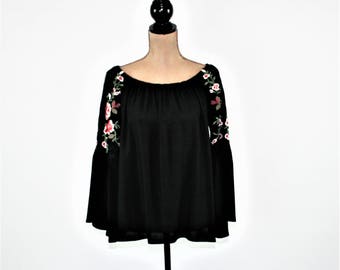 Boho Sweetie Embroidered Top - Taupe