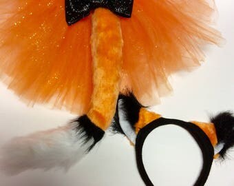 fox costume, fox tutu, fox ears, fox halloween costume, fox cosplay, fox tail, fox tail tutu, baby fox costume, adult fox costume. fox