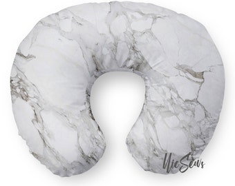 Carrara Marble Minky Boppy Cover, Boppy slipcover, modern baby, nursery decor, marble, unisex, baby shower gift