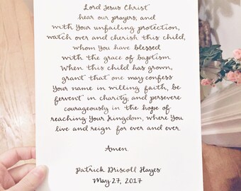 Baptism prayer | Etsy