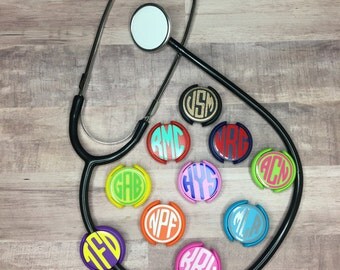 Stethoscope ID Tag | Stethoscope Clip | Nurse Gift | Dr. Gift | Respiratory Therapy Gift | Gift For Her | Monogram ID Tag