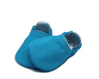 turquoise baby shoes