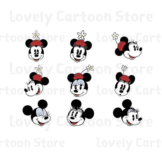 Download Classic Minnie Mouse Emojis Svg Eps Dxf and Png formats 9