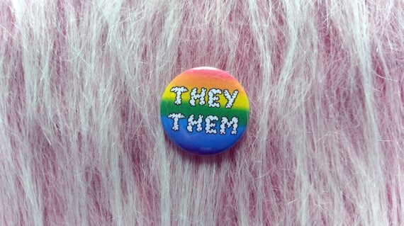They Them Gender Identity Pin Pronoun Pin Queer Pin Gender