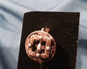 Antique Jappaned Button Ring