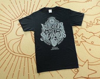 Werewolves Not Swearwolves T-shirt // What We Do In The Shadows Shirt // Hand Screen Printed // Available in Plus Sizes // Black & Silver