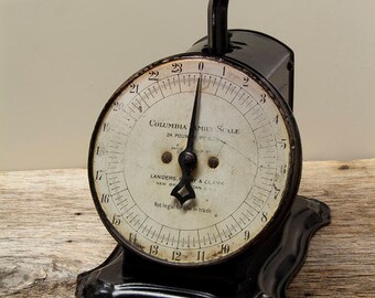 Columbia Family Scale, Working Antique, Vintage 24 Pound Scale