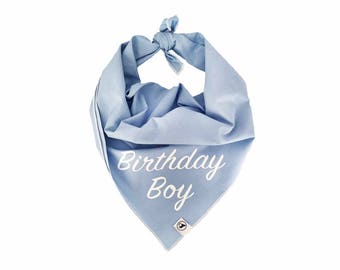 Birthday Boy Dog Bandana. Personalised bespoke bandana