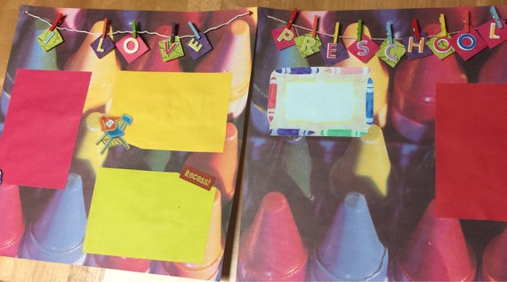 Scrapbooking: I Love Preschool, 12x12 Premade Scrapbook Page