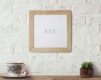 8x8 Picture Frame, Cross Stitch Frame, Square Picture Frame, Art Print Frames, Photo Frame, Craft Frame, Needle crafts, Wall hanging,