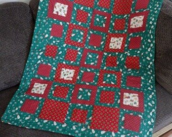 Christmas lap quilt | Etsy