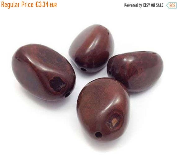 SALE 15 OFF Tagua Nut size dark brown 45mm trailer 1 St