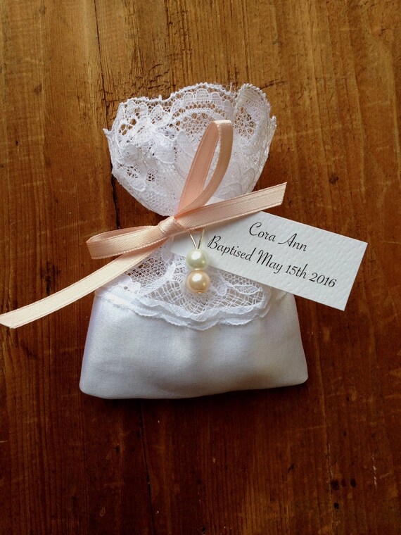 white lace favor bags sugared almonds pouches gift bags