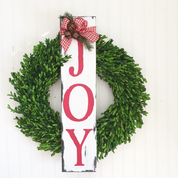 Joy Sign Rustic Christmas Sign Holiday Decor Christmas