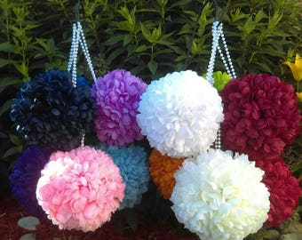 7.5" Mum Pomander Kissing Ball *U-Pick color* Great for Pew Bows or as a Flower Girl Bouquet