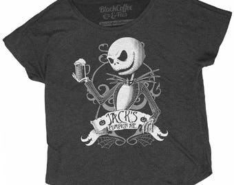Halloween Shirt! Nightmare Before Christmas Shirt - Jack Skellington Halloween Shirt - Hand Screen Printed on a Womens Dolman