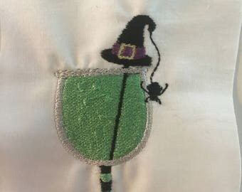 Witch Cocktail Embroidery Design,Halloween Embroidery Designs,Halloween,Embroidery Designs,Witch Embroidery Designs
