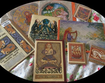 Collection Lot Set Bundle of 9 Celtic Cards Book of Kells Glastonbury BNIP Eire Ireland Mythology