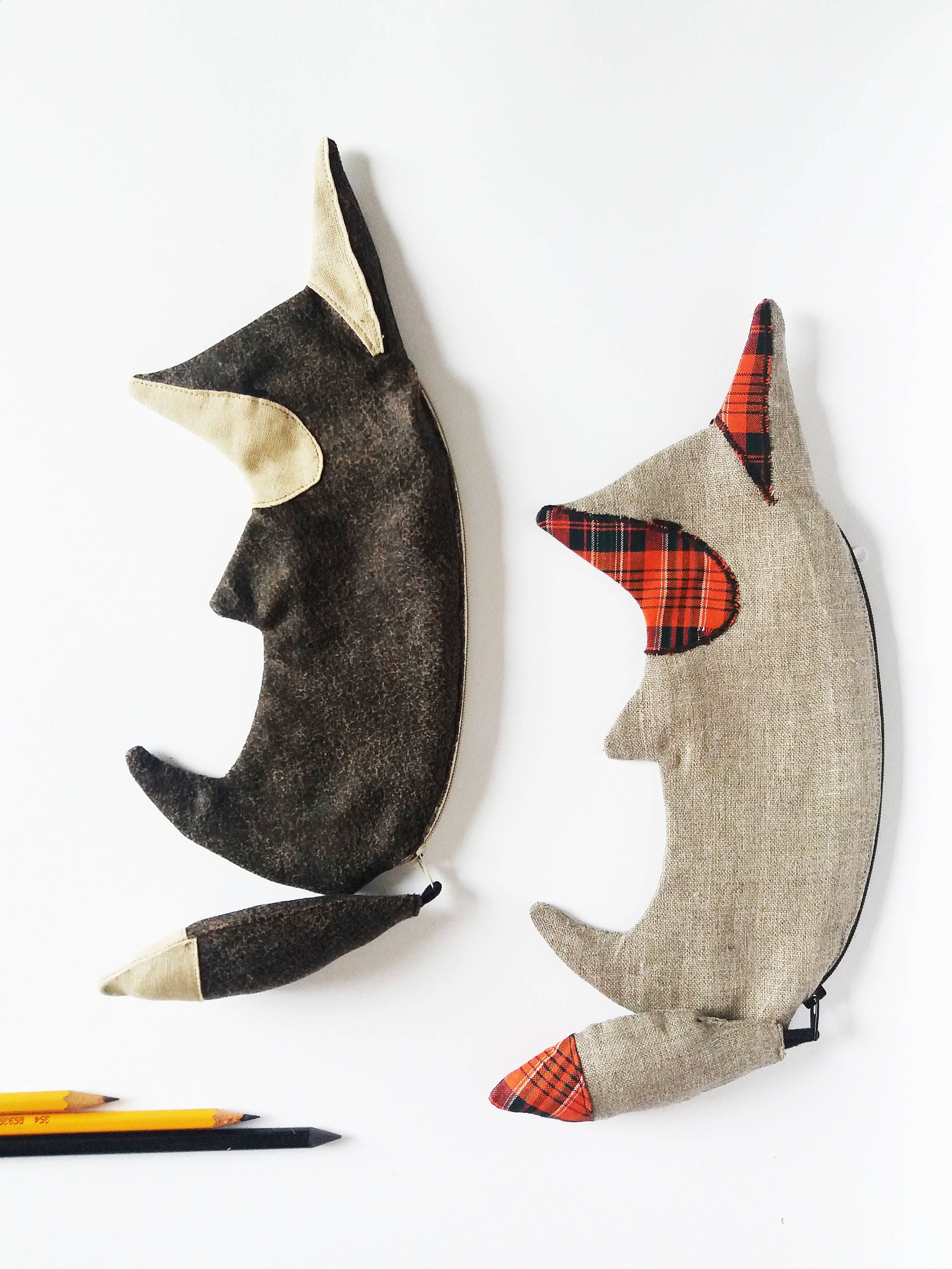 Fox Pencil Case Animal Zipper Pouch Cute Make up bag