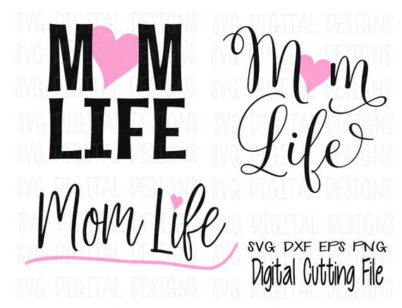 Download Mom Life Svg Cut Files Mother Heart Svg Design Cutting files