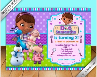 50% OFF SALE - Doc McStuffin Birthday Invitation - Doc McStuffin Invitation - Printable Doc McStuffin Birthday Party Invitation