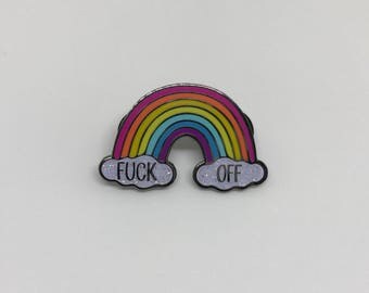 F**k Off Rainbow Hard Enamel Pin