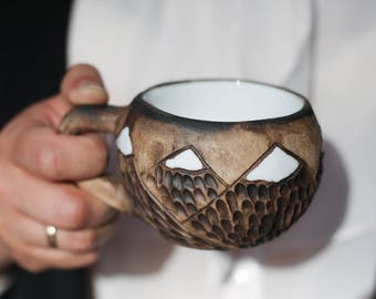 Mountains Coffee mug Gift|for|Bride White cup Gift|for|Mother Mountains Are calling Custom mug Camping mug Adventure gift Coffee cup