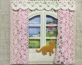 Framed picture / mixed media picture / collage picture