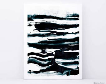 Fields, black and white abstract art, black-and-white monochrome painting , monochrome artwork, minimalist print