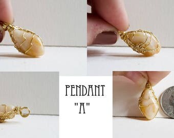 Agatized Coral Pendant