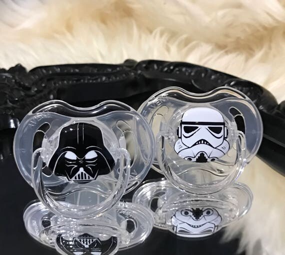 Star Wars Stormtrooper and Darth Vader Avent Baby Pacifier