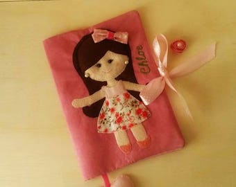 Protège carnet de santé "Petite Fille" personnalisable au prénom de votre enfant