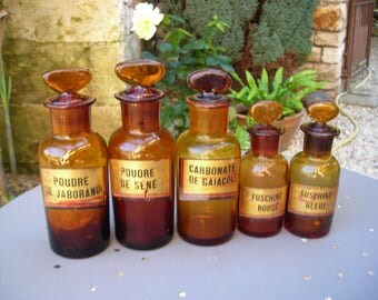 Old Pharmacy Bottles. Vintage Apothecary Bottles.
